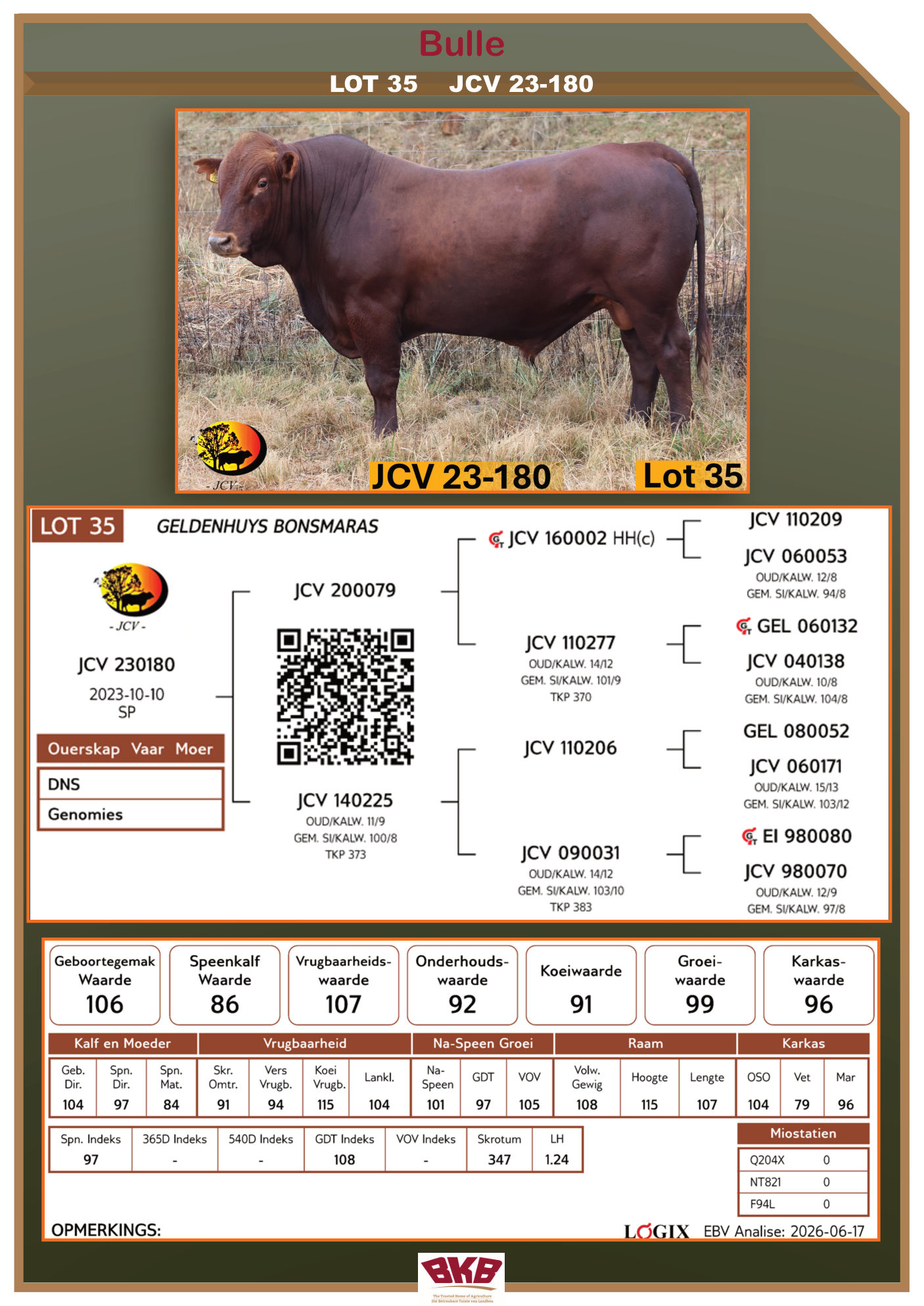 Stamboom vir JCV 23-180